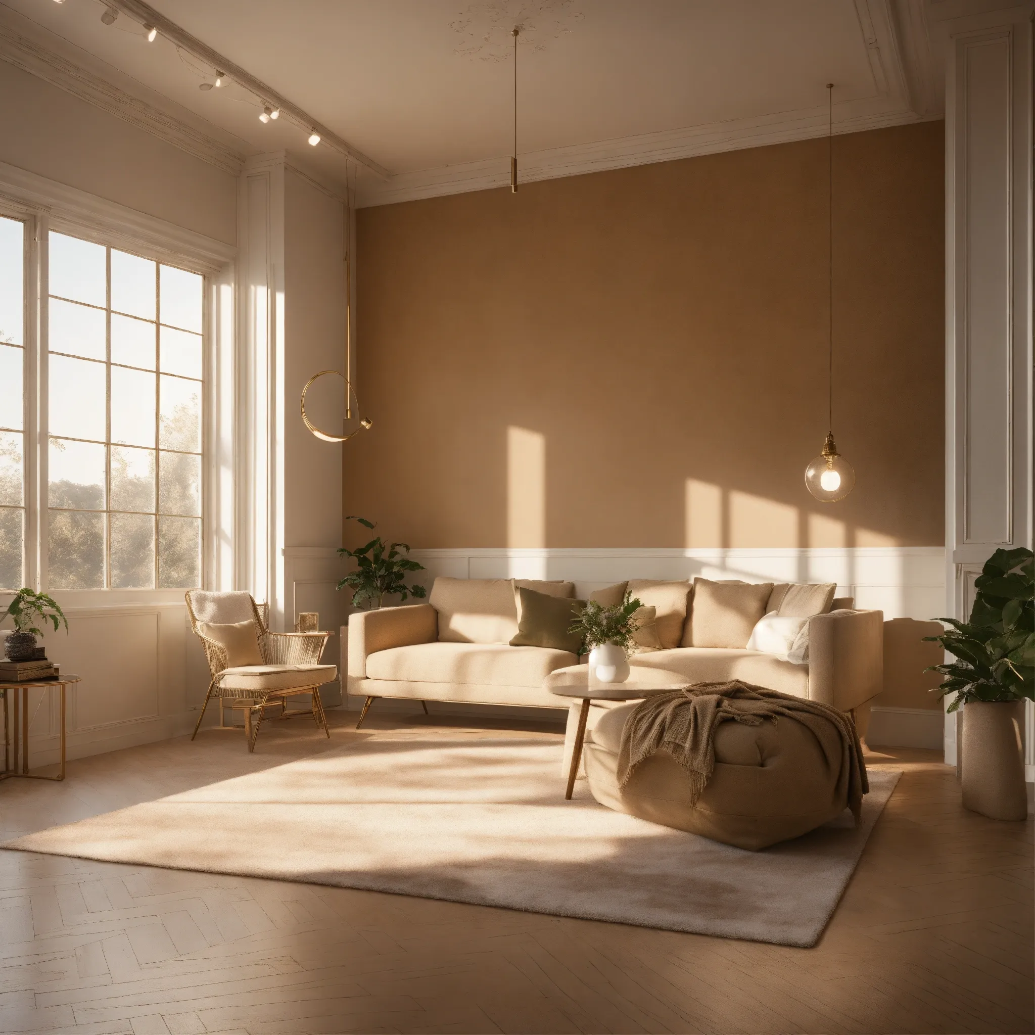 Relaxing in a quiet living room